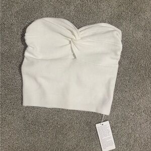 White Knotted Tube Top